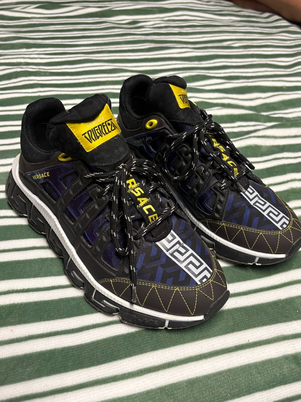 Versace Black & Yellow Patterned Men’s Sneaker Trainers